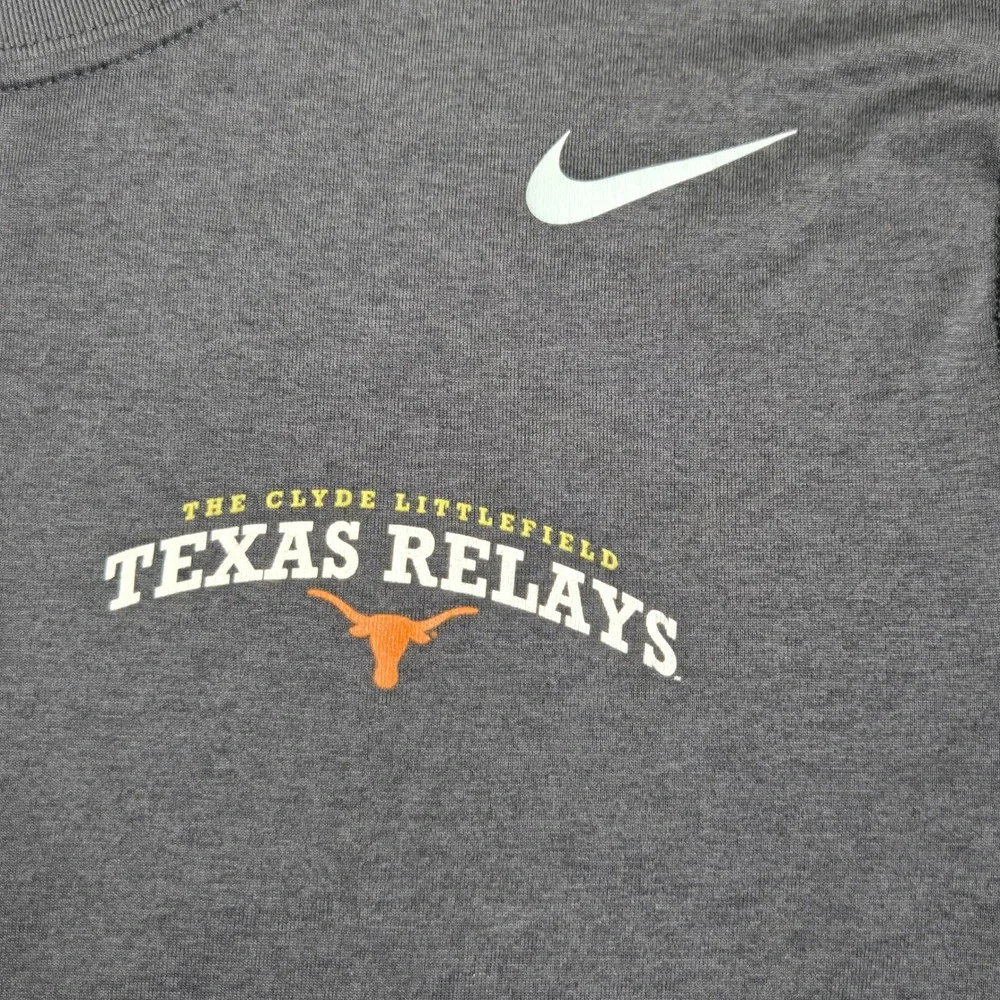 Nike Texas Relays Clyde Littlefield Dri-FIT T-Shirt Mens Large Charcoal Gray